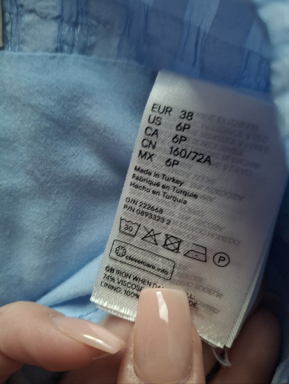 H&M Blue Striped Ruffle Mini Skirt - Picture 4 of 4